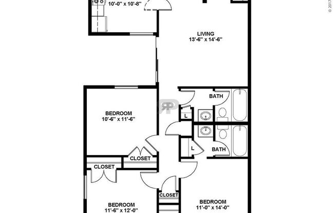 3 beds, 2 baths, 1,107 sqft, $1,025