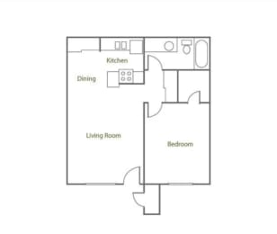 1 bed, 1 bath, 678 sqft, $889