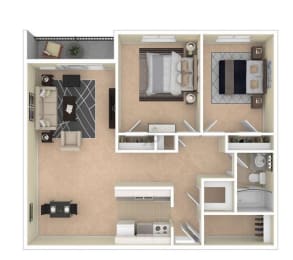 2 beds, 1 bath, 950 sqft, $1,430