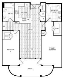 2 beds, 2 baths, 1,313 sqft, $4,250
