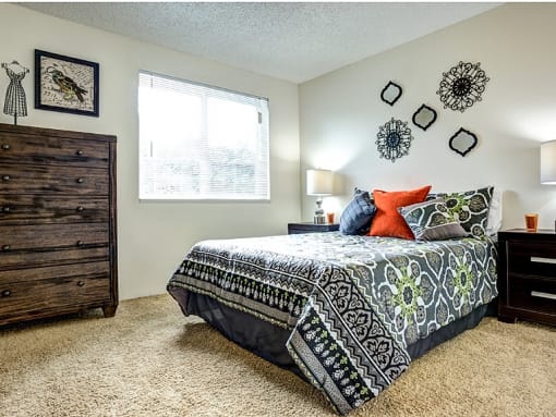 Comfortable Bedroom at Sunset Park Apartments, Seattle, Washington