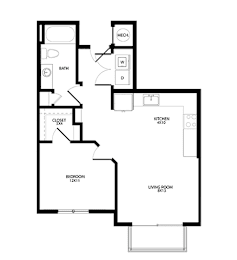 1 bed, 1 bath, 673 sqft, $1,475