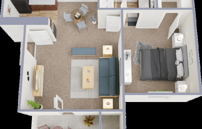 1 bed, 1 bath, 524 sqft, $795