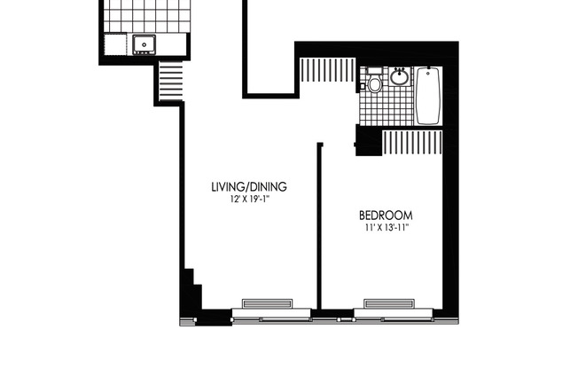 1 bed, 1 bath, $3,726, Unit 2502