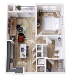 1 bed, 1 bath, 727 sqft, $1,993