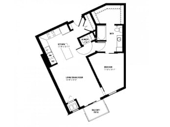 1 bed, 1 bath, 665 sqft, $1,625