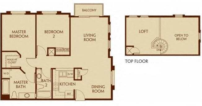 2 beds, 2 baths, 1,164 sqft, $4,188