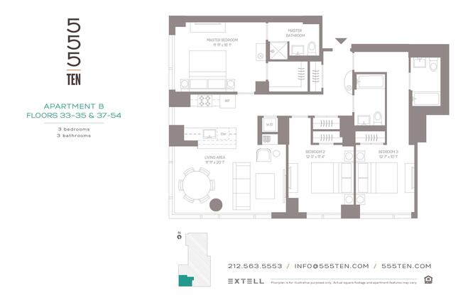 3 beds, 3 baths, $11,375, Unit 39B