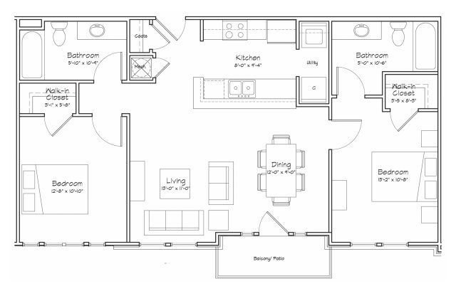 2 beds, 2 baths, 934 sqft, $1,825