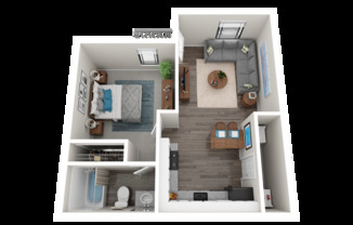 1 bed, 1 bath, 525 sqft, $1,310