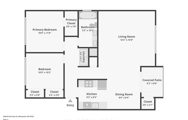 2 beds, 1 bath, 1,014 sqft, $1,915, Unit 98