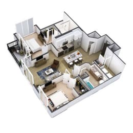 2 beds, 2 baths, 1,289 sqft, $2,542