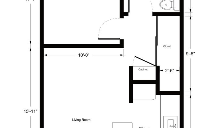 1 bed, 1 bath, 497 sqft, $2,095, Unit 4201-308