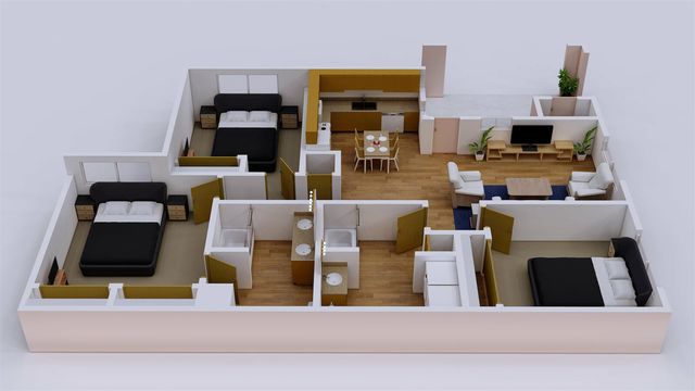 3 beds, 2 baths, 1,140 sqft, $2,070