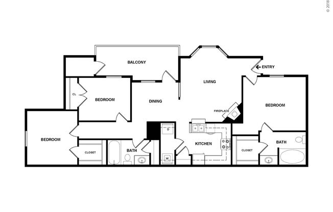 3 beds, 2 baths, 1,162 sqft, $1,625