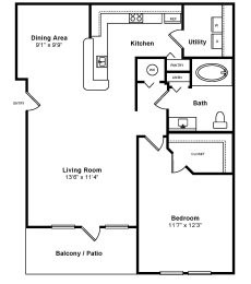 1 bed, 1 bath, 846 sqft, $2,330