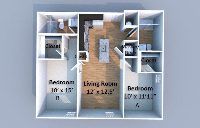 2 beds, 2 baths, 909 sqft, $1,450