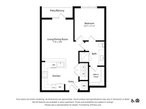 1 bed, 1 bath, 671 sqft, $1,865