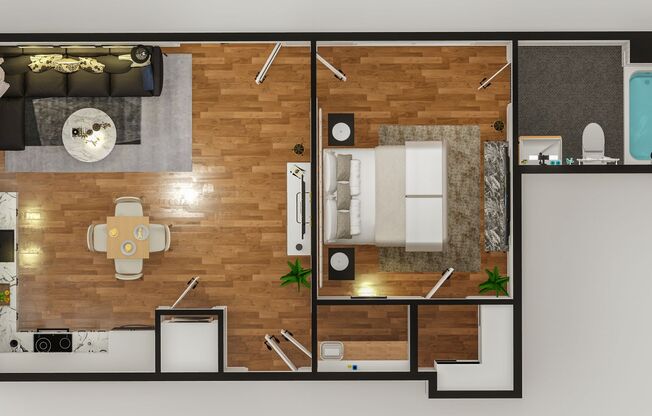 1 bed, 1 bath, 524 sqft, $1,395, Unit 506