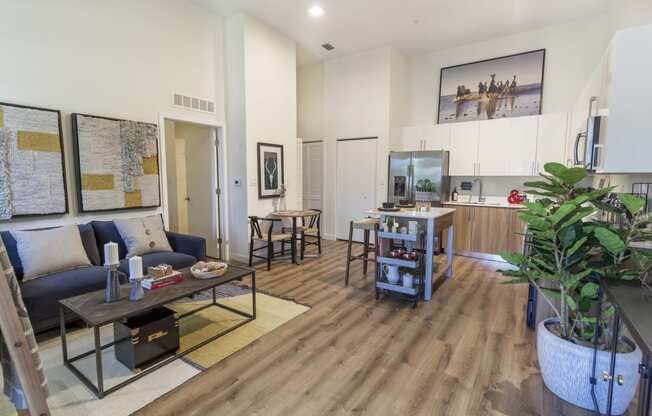 Living Room With Kitchen View at Bay Village1, Palmetto Bay, FL, 33157