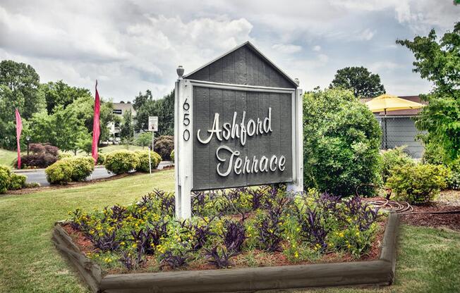 Ashford Terrace Apartments sign Huntsville, AL