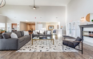 Interior of clubhouse at Saddlewood Apartments in Olathe, KS near Garmin