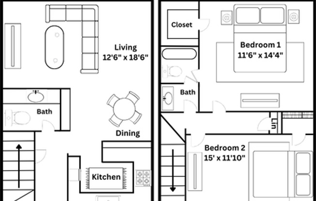 2 beds, 1.5 baths, 1,140 sqft, $1,450, Unit 2048