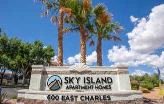 Entrance Sign at Sky Island Apartments in Sierra Vista Arizona