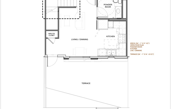 1 bed, 1.5 baths, 772 sqft, $3,088, Unit 410