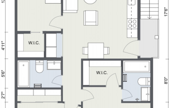 3 beds, 2 baths, 970 sqft, $3,495, Unit 4860-1