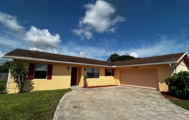 3 bedroom, 2 bath, 2 car garage, screen porch