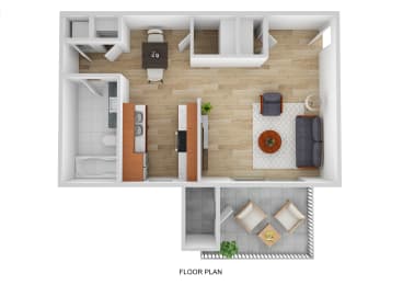 Studio, 1 bath, 500 sqft, $1,319
