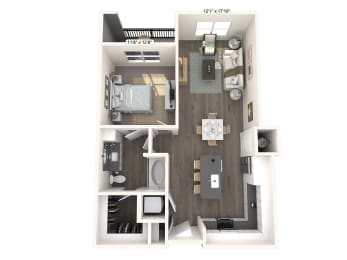 1 bed, 1 bath, 775 sqft, $1,514