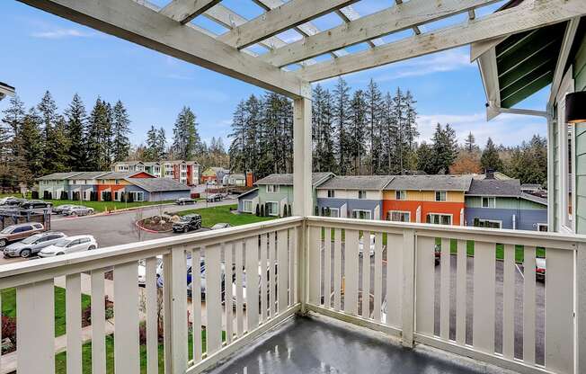 the view from our balcony at our apartments at Woodcreek, Poulsbo Washington