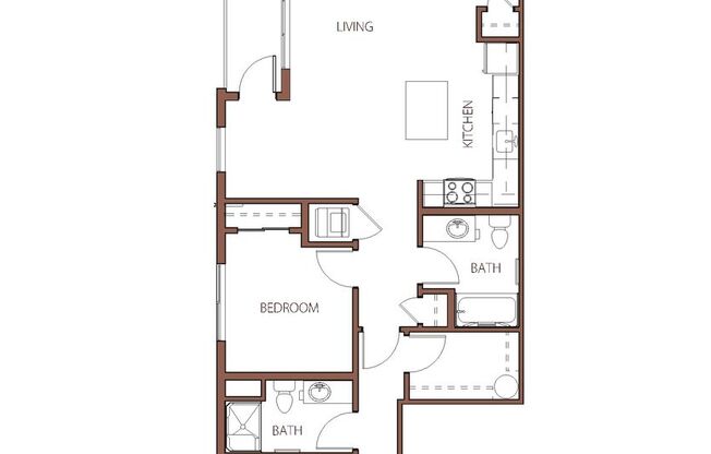 2 beds, 2 baths, $2,350, Unit Unit B212