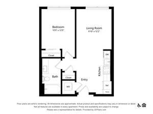 1 bed, 1 bath, 581 sqft, $2,332
