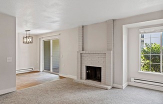 Ridgetop Apartments Living Room with Fireplace