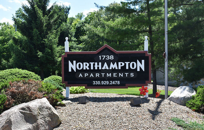 Akron Ohio Apartment Rentals Northampton Apartments by Redwood Exterior Original Sign