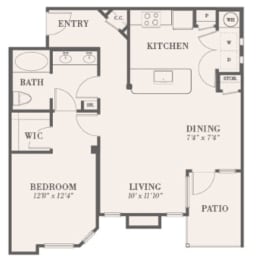 1 bed, 1 bath, 861 sqft, $1,352