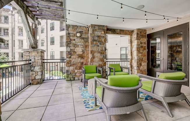 Outdoor terrace lounge at Berkshire Dilworth Charlotte, NC 28204