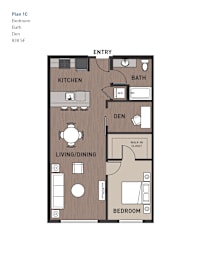 1 bed, 1 bath, 838 sqft, $2,635