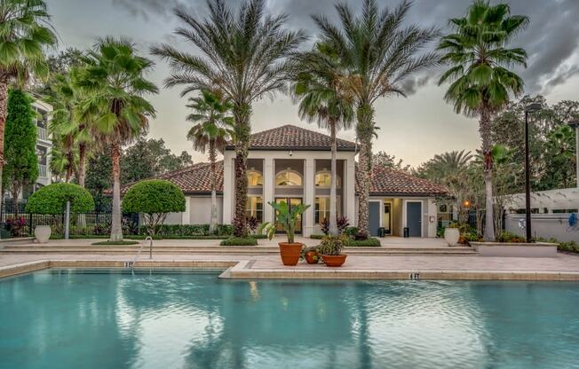 Back of office and front pool area