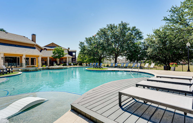 Pool Side Relaxing Area at Limestone Ranch, Texas, 75067