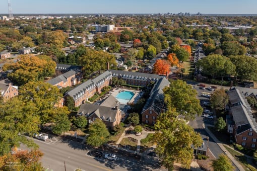 Aerial view of Malvern Manor