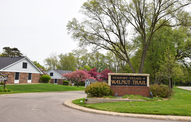 Entry Signage at Newport Village Apartments, Michigan