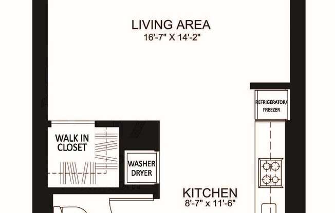 Studio, 1 bath, 480 sqft, $3,095