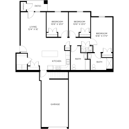 3 beds, 2 baths, 1,323 sqft, $2,160