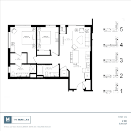 2 beds, 2 baths, 1,114 sqft, $2,250