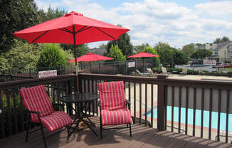 swimming pool lounge area