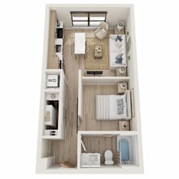 1 bed, 1 bath, 582 sqft, $1,305